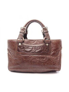 Celine Handbag Boogie Bag Brown Leather
